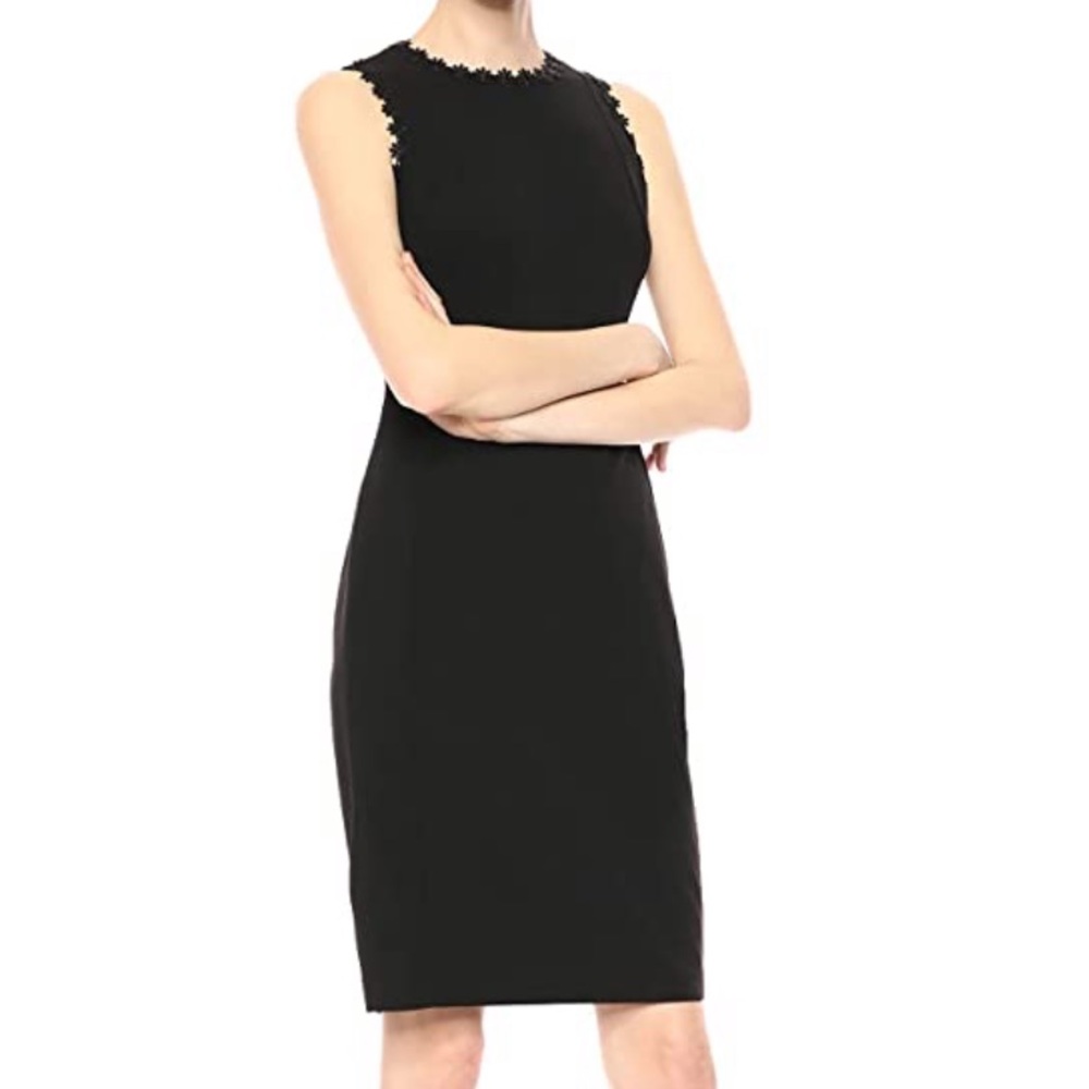 NWT Calvin Klein Novelty Trim Sheath Dress